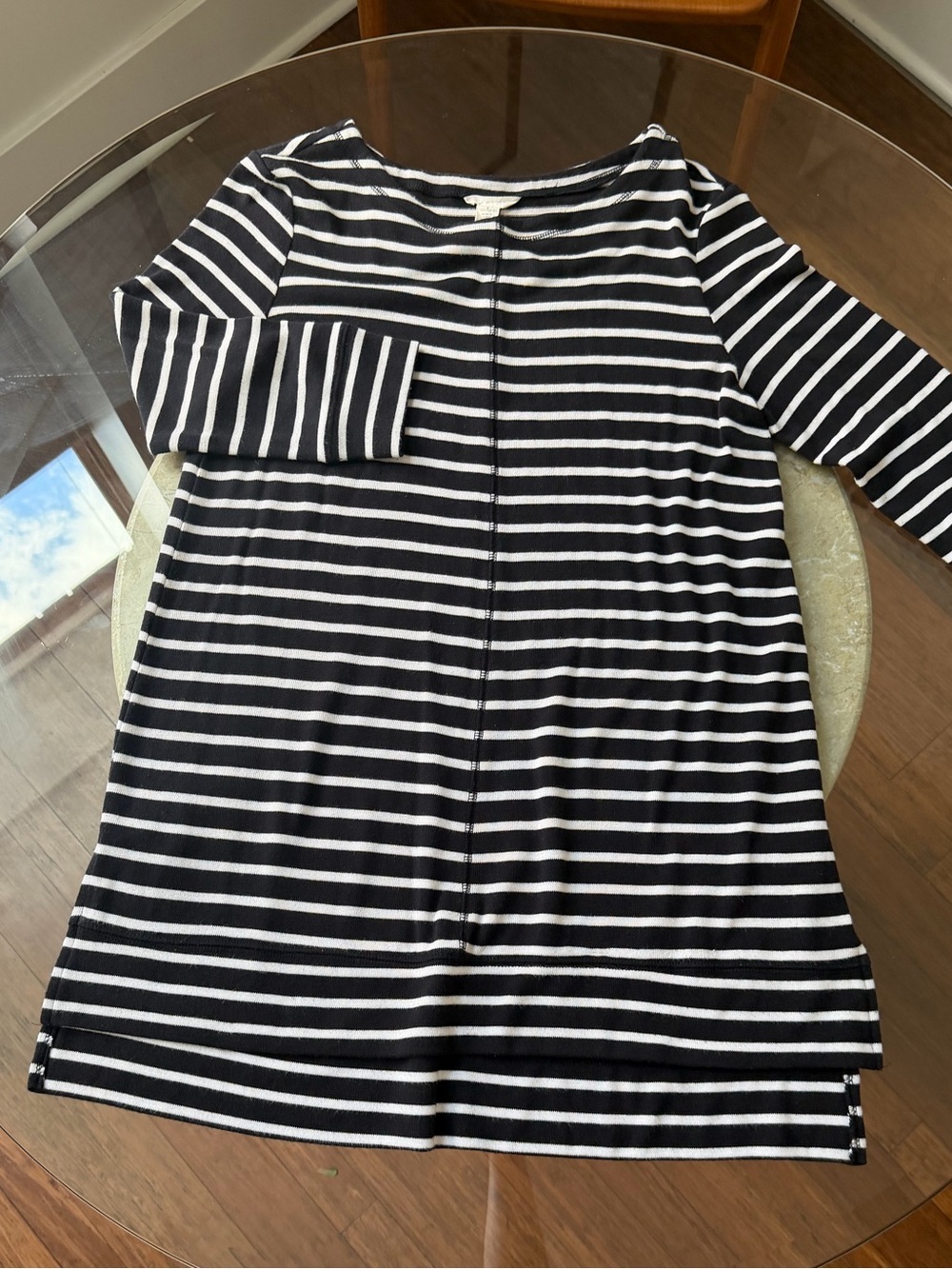 Caslon Striped Tunic Length Tee